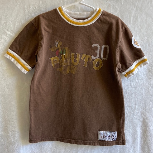 Disney Parks Brown Pluto Graphic Tee Size Small